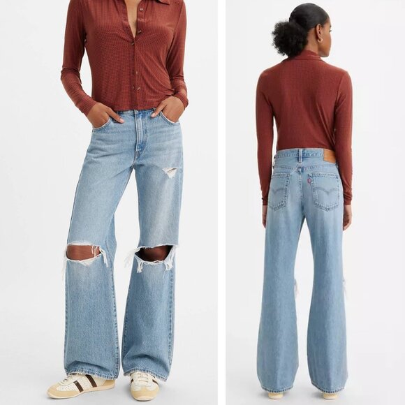 Levi's Denim - Levi's Baggy Bootcut Women's Jeans Flea Market Find Light Wash